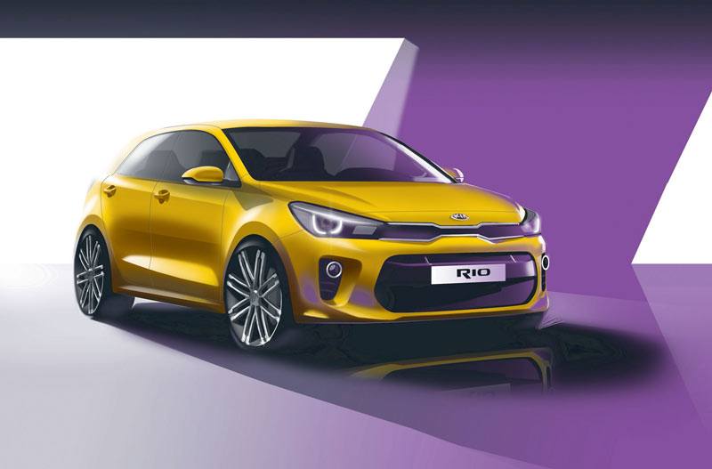 Frontpartie des neuen Kia Rio 